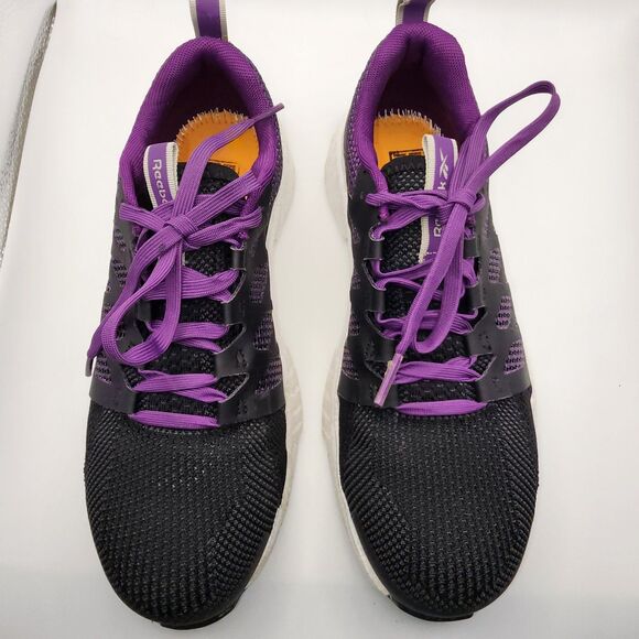 Reebok Fusion Flexweave Work Shoes Women 7.5 M BlackComposite Toe Missing Insole - Picture 15 of 16